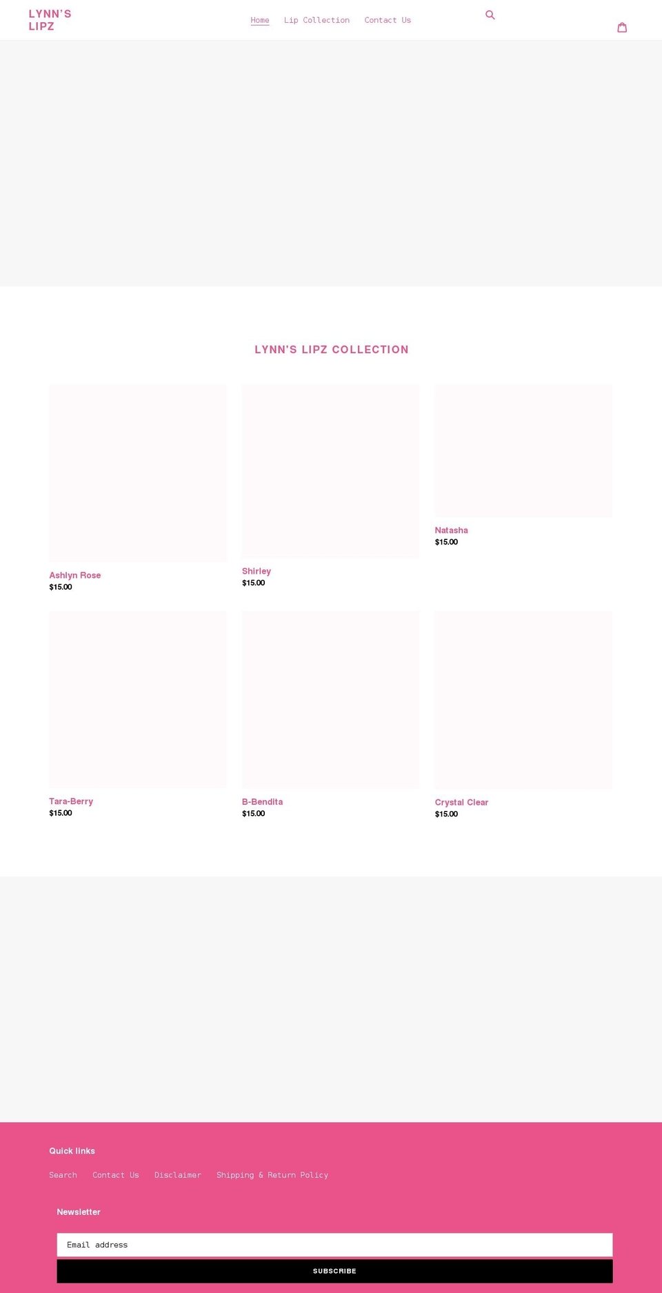 lynnslipz.com shopify website screenshot