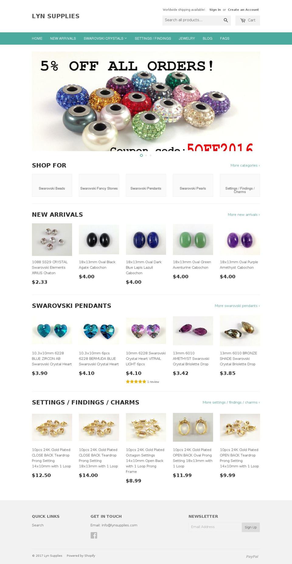 lynsupplies.com shopify website screenshot