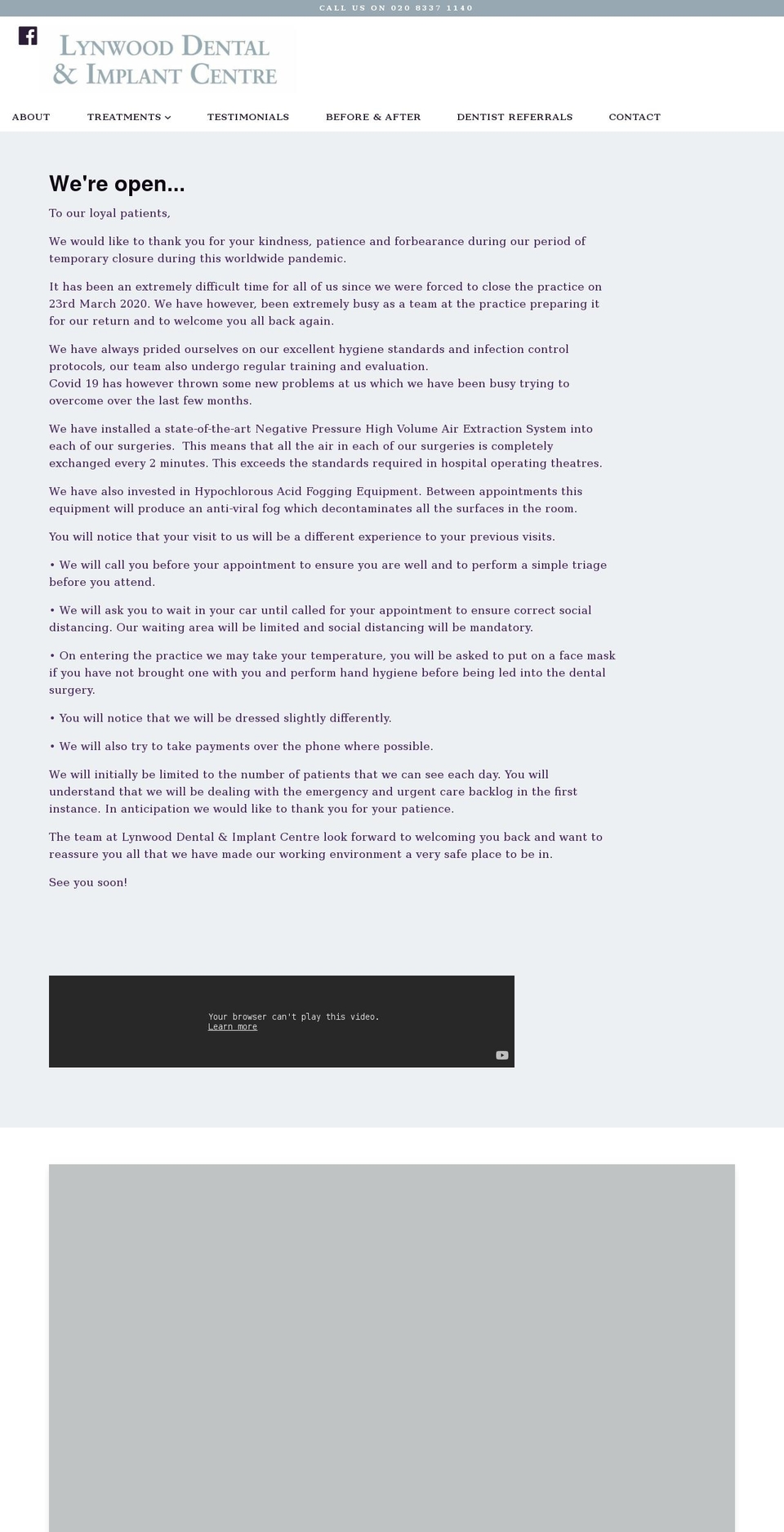 lynwooddental.co.uk shopify website screenshot