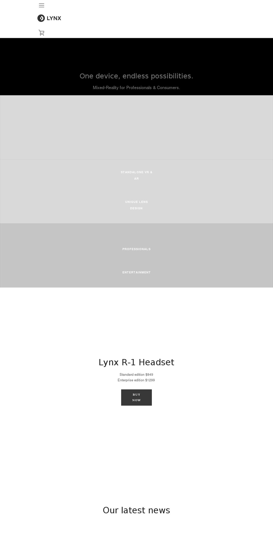 lynx-r.com shopify website screenshot