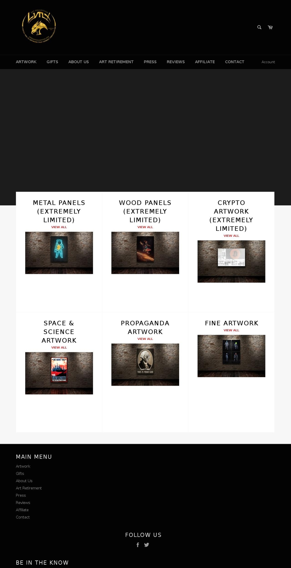 lynxartcollection.com — Shopify storefront screenshot
