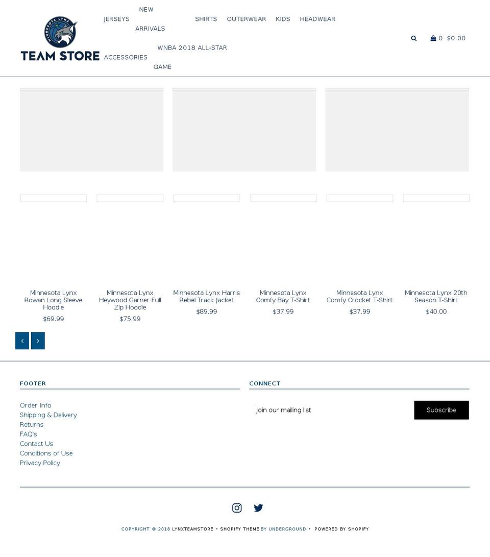lynxteamstore.com shopify website screenshot