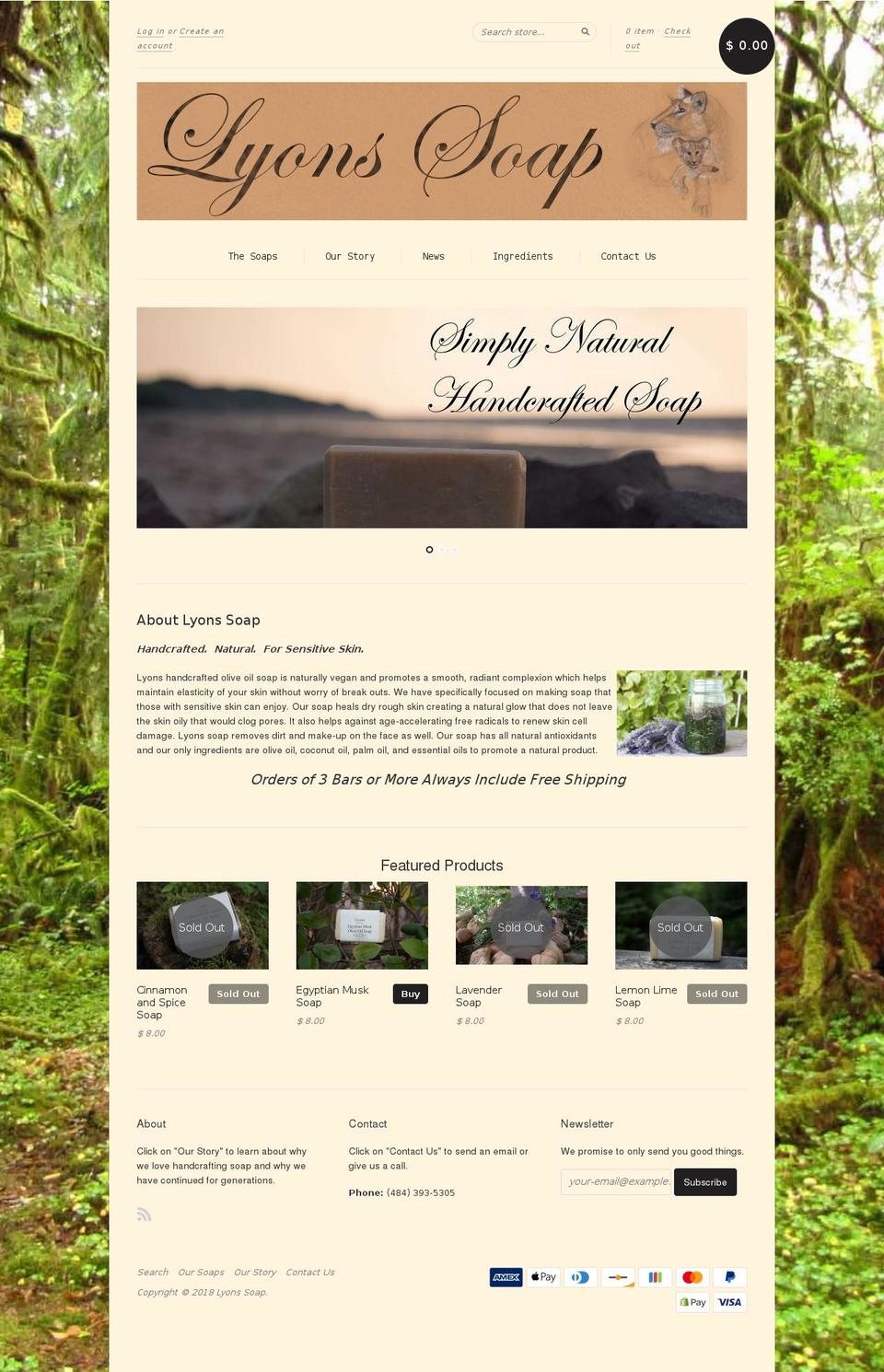 Lyons Soap - New Standard Shopify theme site example lyons-soap.com