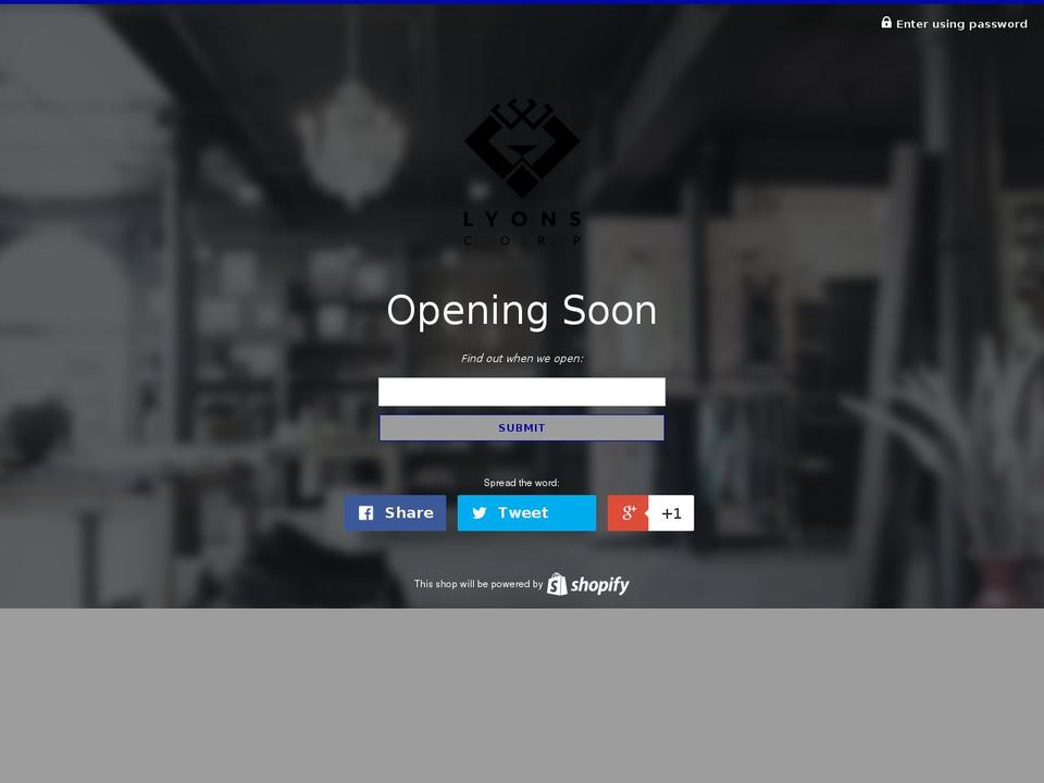 lyonscorpstore.com shopify website screenshot