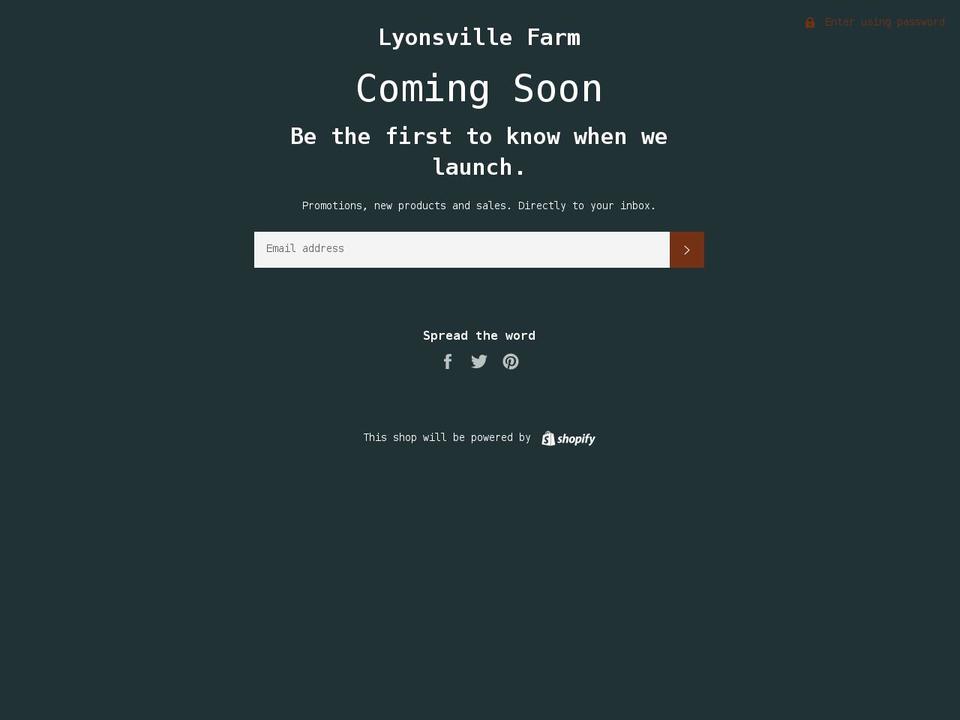 lyonsville-farm.myshopify.com shopify website screenshot