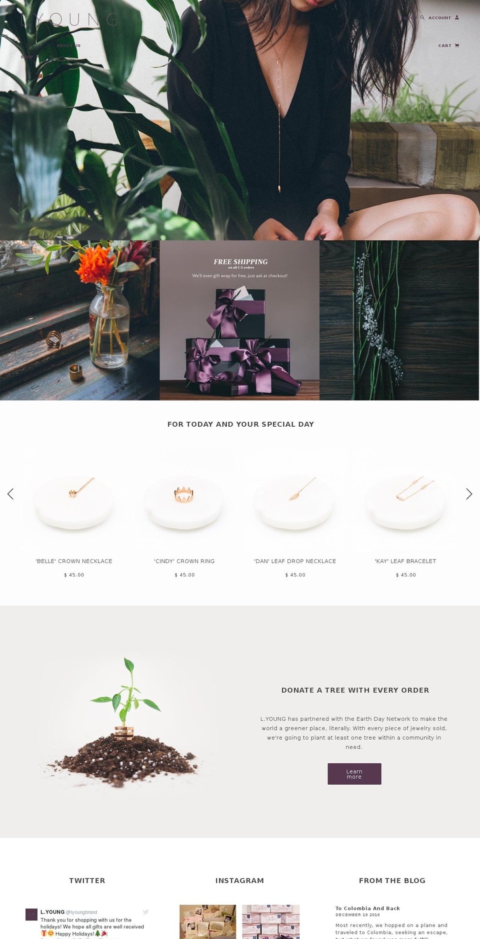 lyoungbrand.com shopify website screenshot