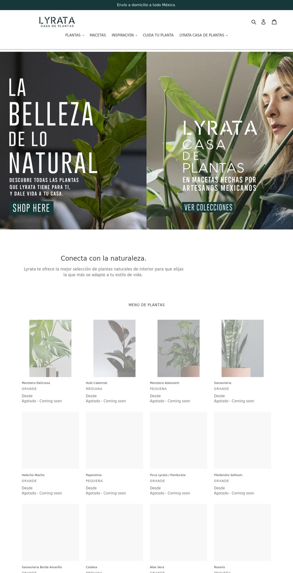 lyrata.com shopify website screenshot