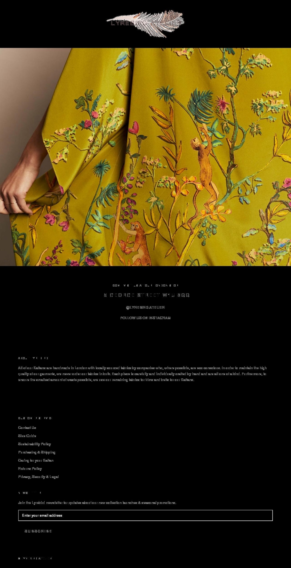 lyrebirdatelier.com shopify website screenshot