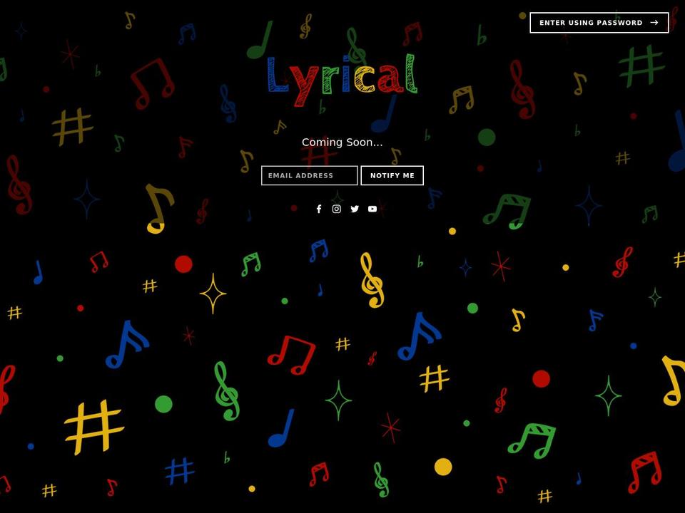 lyricalbrand.com shopify website screenshot