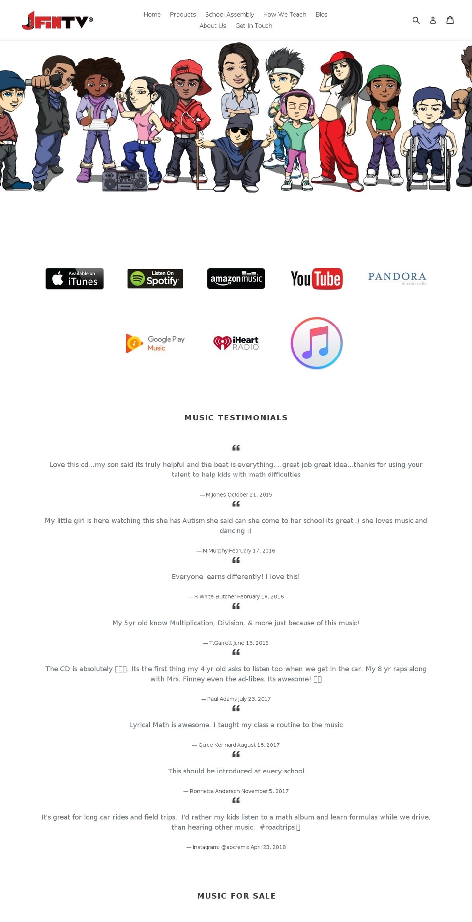 lyricalmath.com — Shopify storefront screenshot