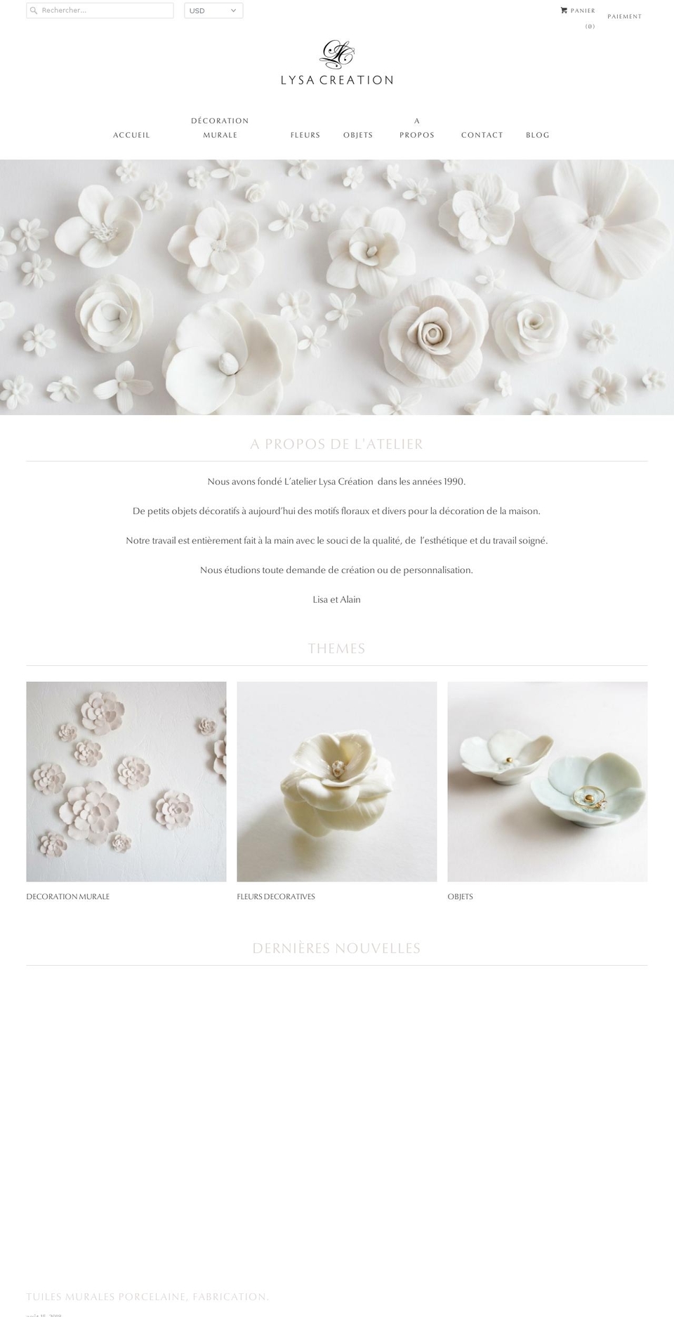 lysa-creation.com — Shopify storefront screenshot