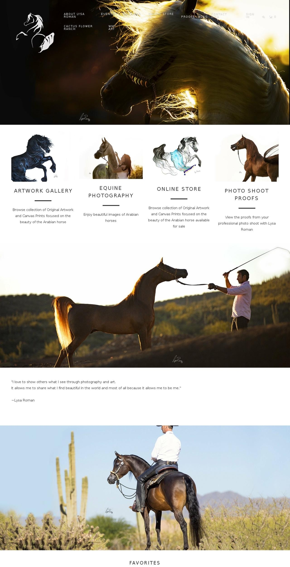 lysaroman.com — Shopify storefront screenshot