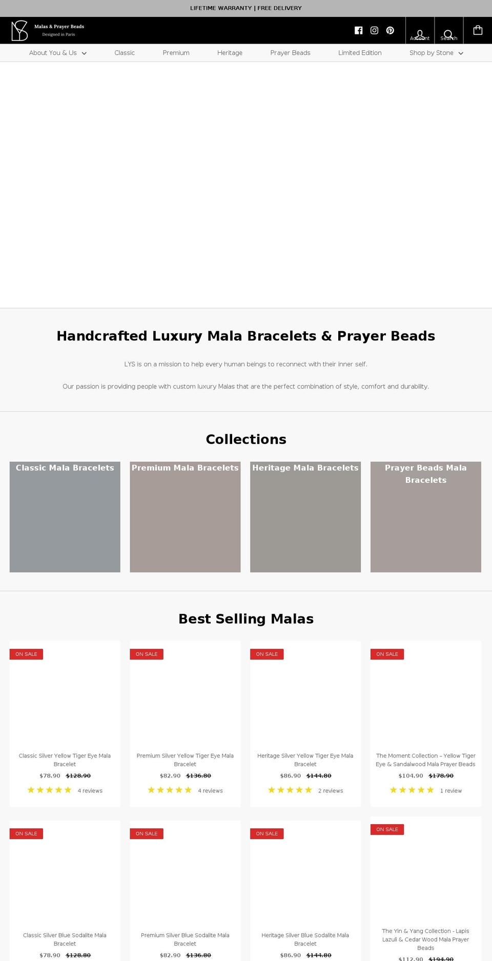 lysjewelry.com — Shopify storefront screenshot