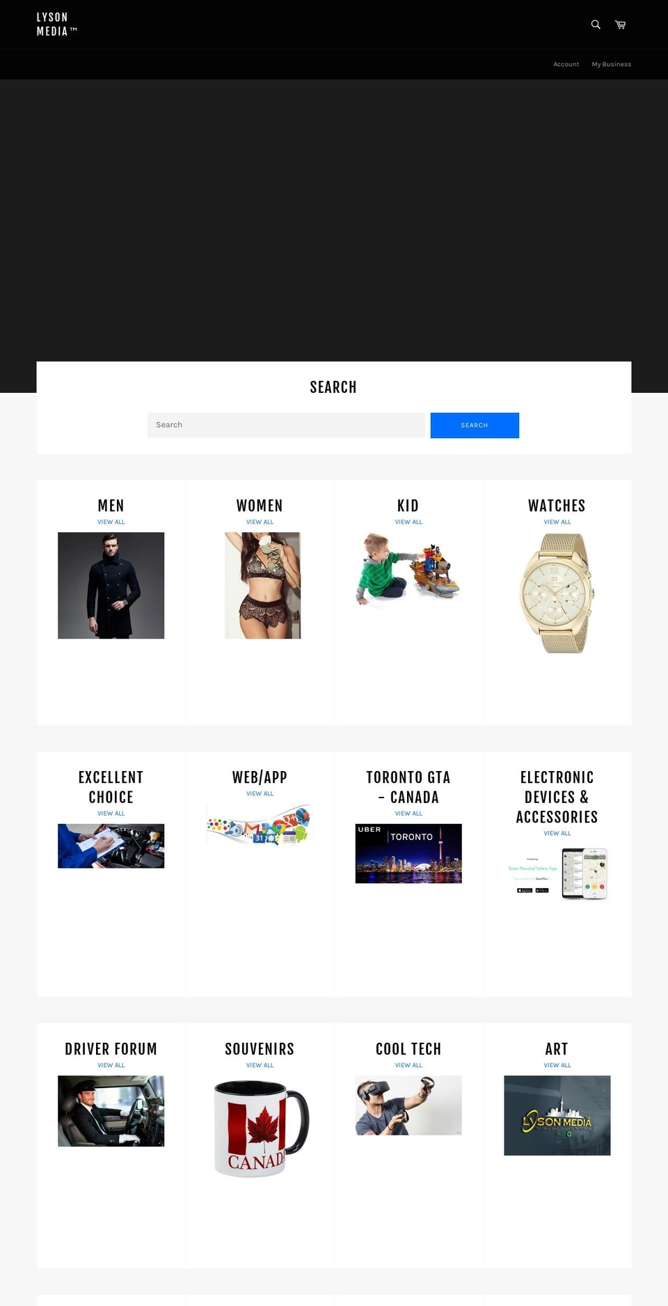 lysonmedia.ca shopify website screenshot