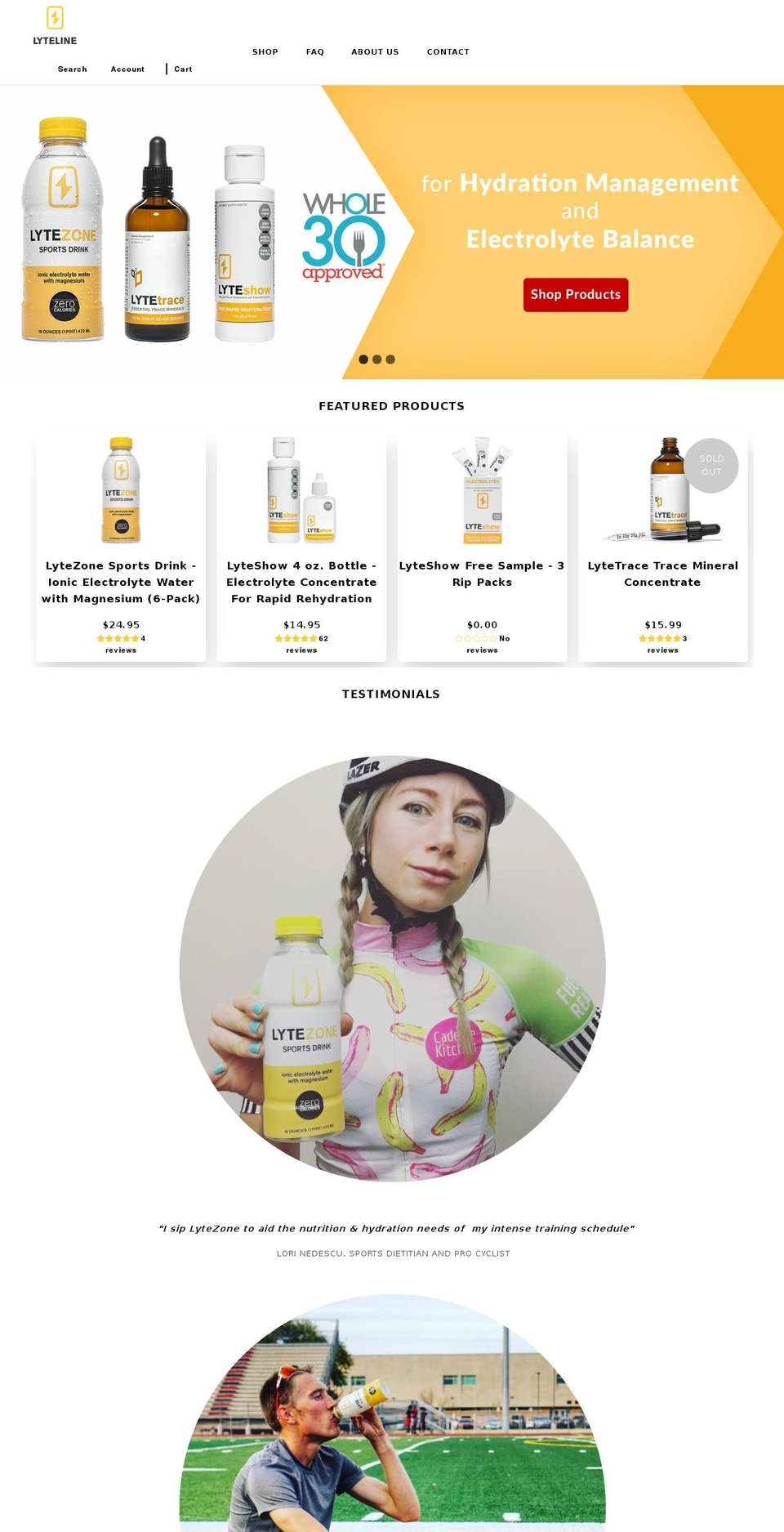 lyteline.com — Shopify storefront screenshot