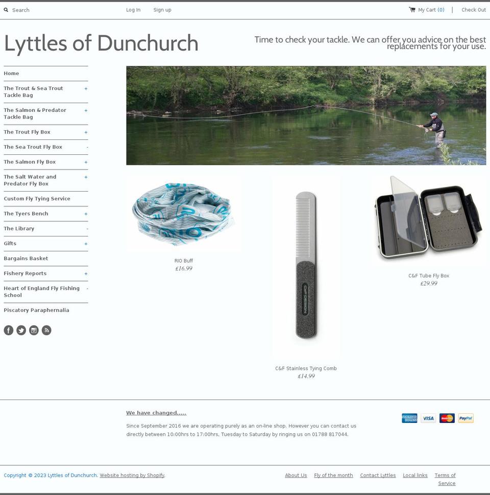 lyttlesofdunchurch.co.uk shopify website screenshot