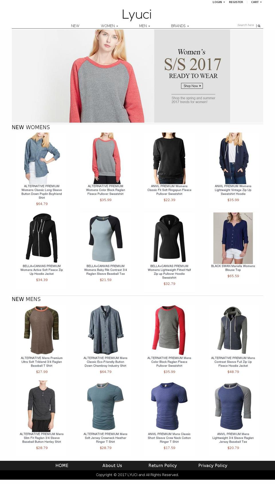 lyuci.com shopify website screenshot