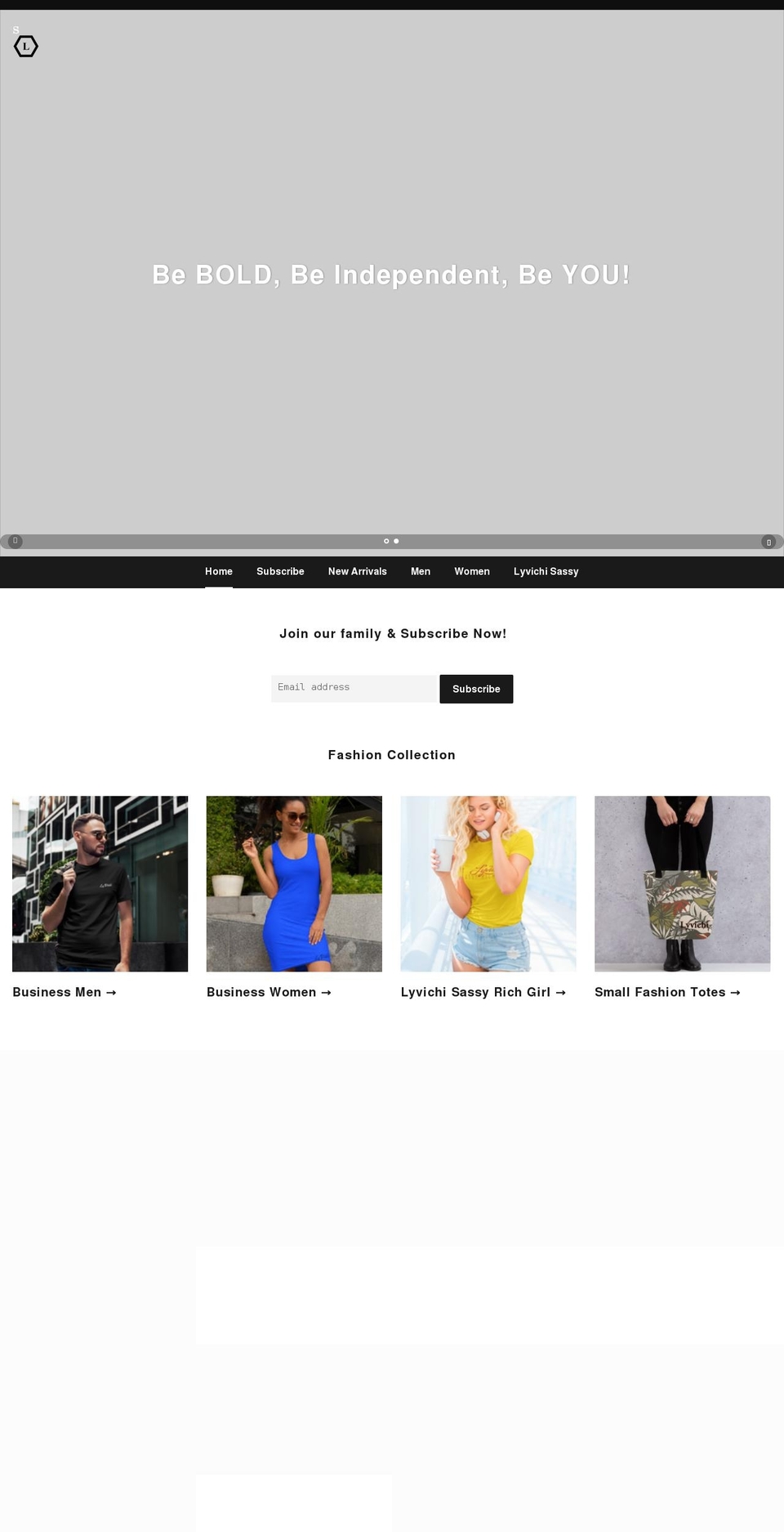 lyvichi.myshopify.com shopify website screenshot