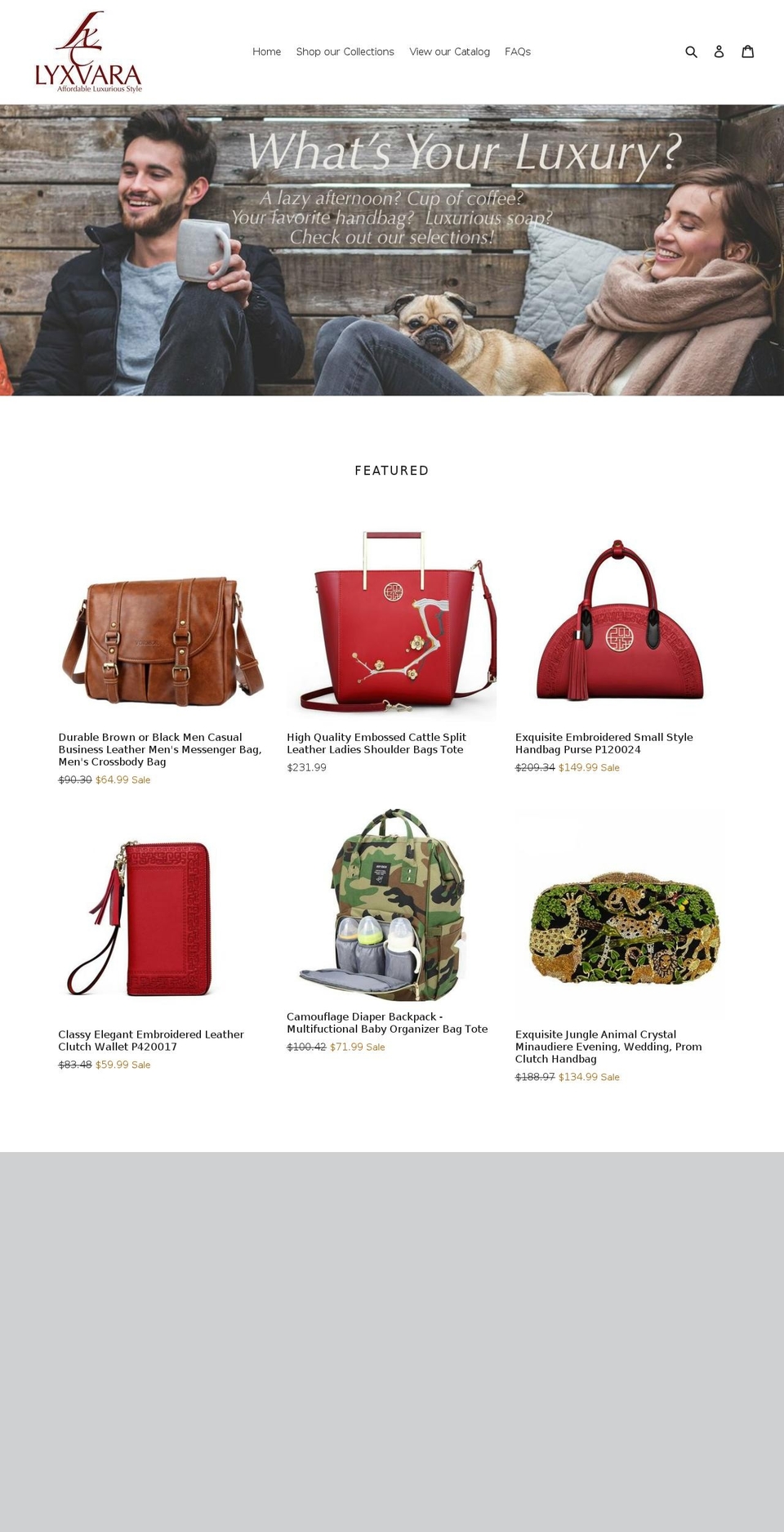 lyxvara.com — Shopify storefront screenshot