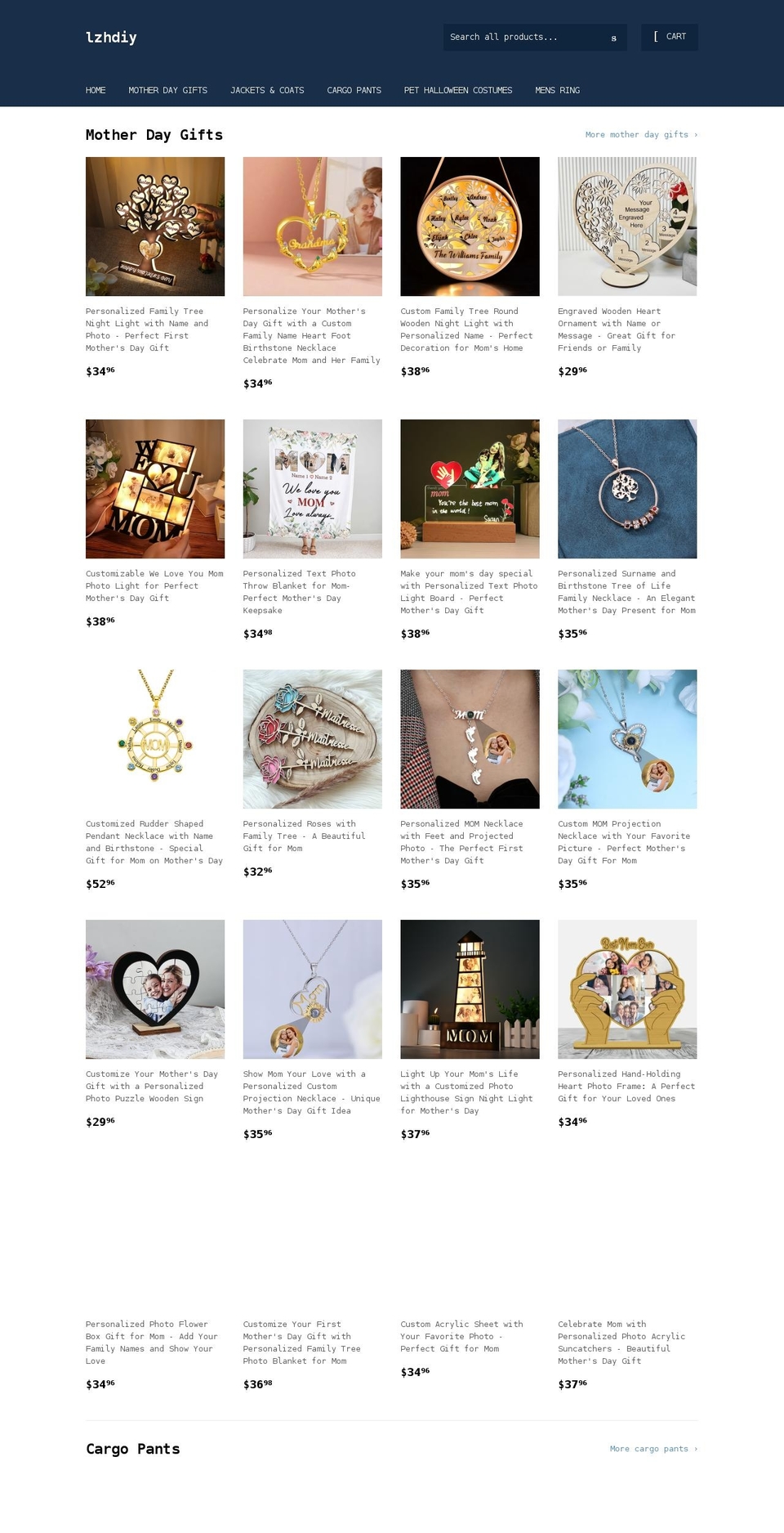 lzhdiy.com shopify website screenshot