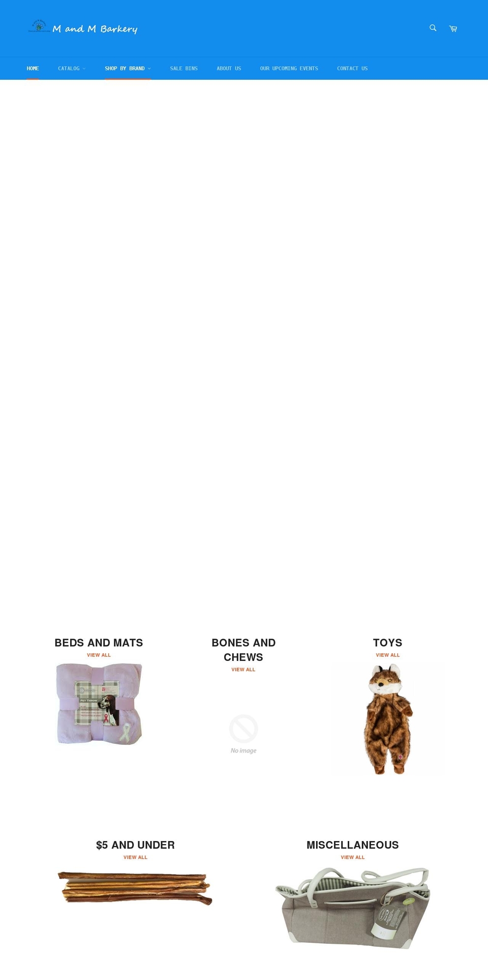 m-and-m-barkery.com shopify website screenshot