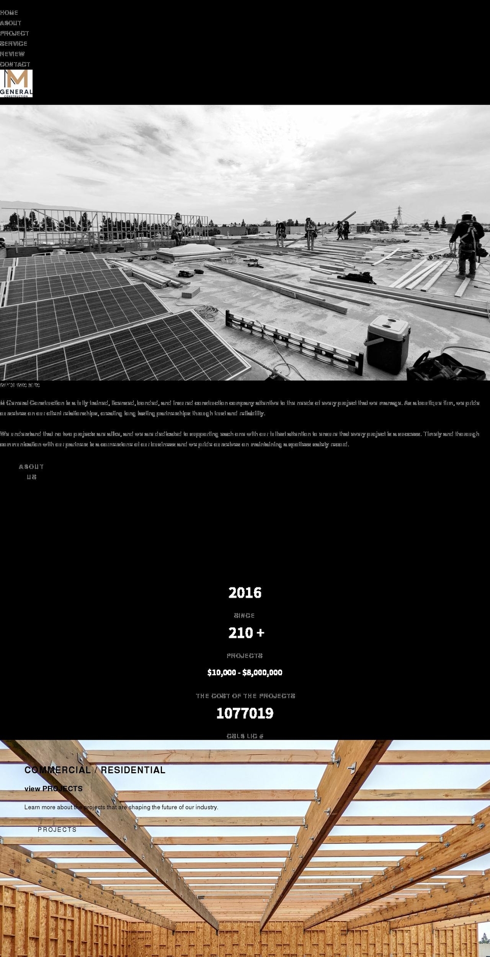 m-const.com shopify website screenshot