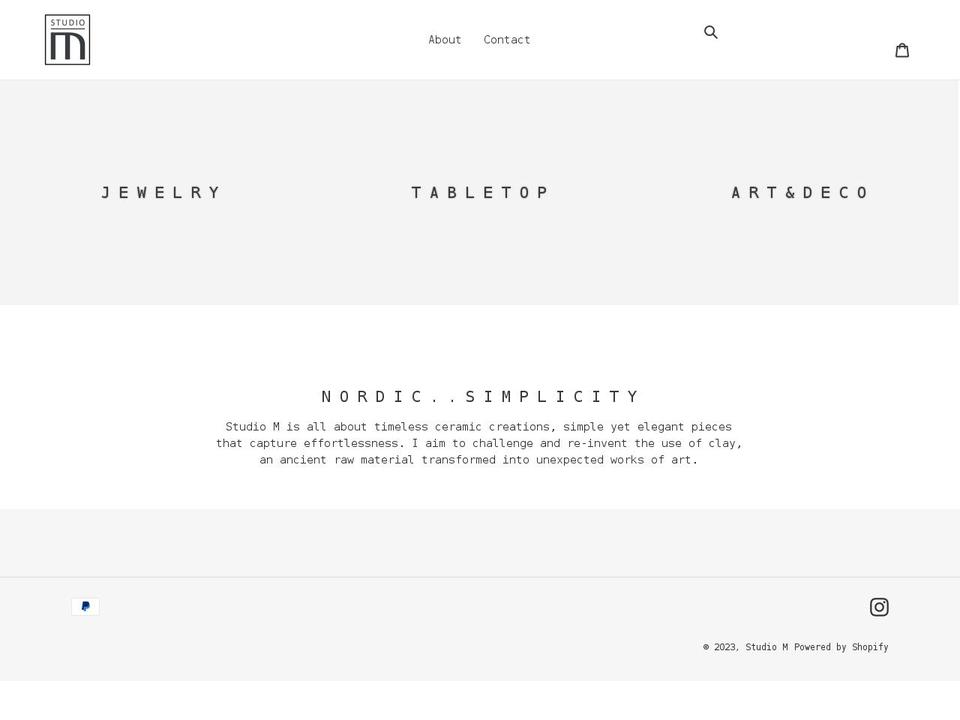 m-galleria.com shopify website screenshot