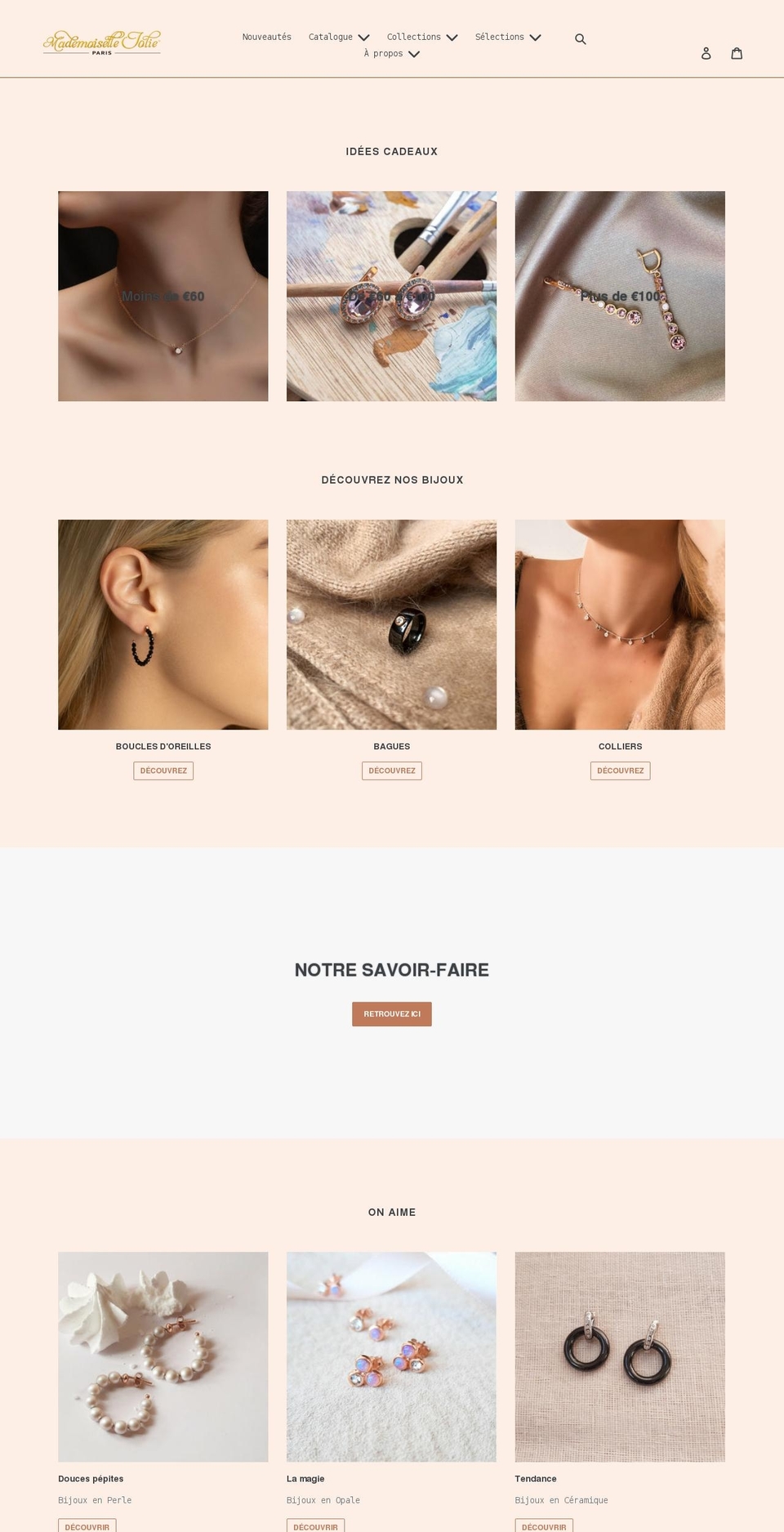 m-jolie.com shopify website screenshot