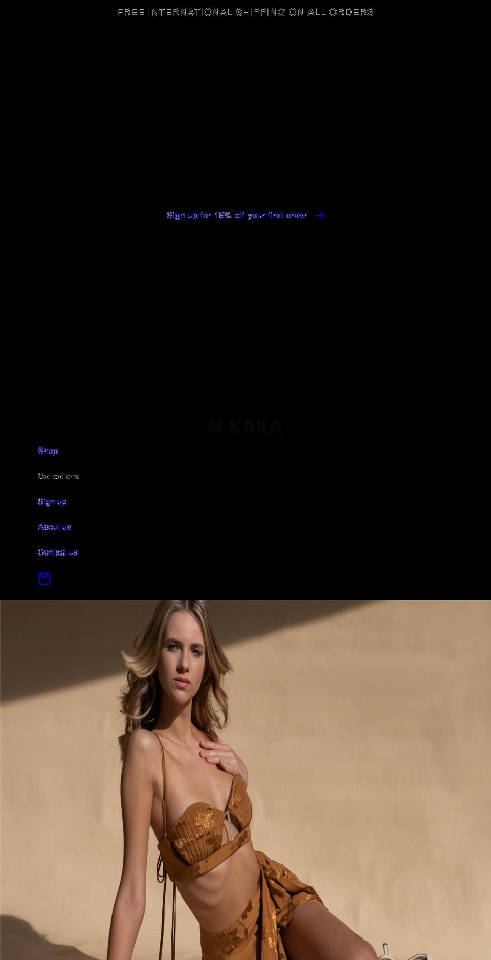 m-kara.com shopify website screenshot