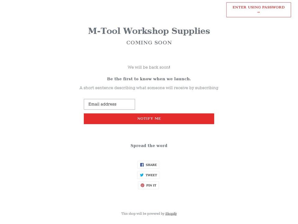 m-tool.co.uk shopify website screenshot