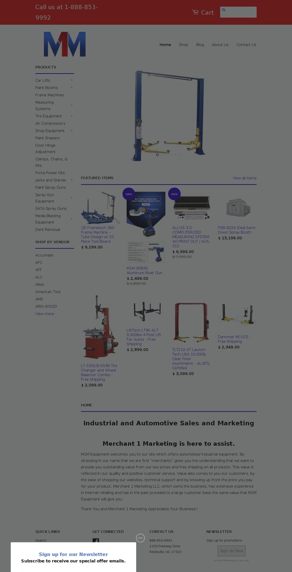 m1m-llc.com — Shopify storefront screenshot