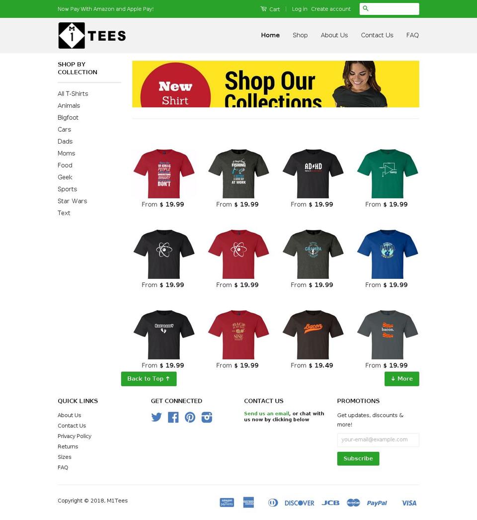 m1tees.com — Shopify storefront screenshot