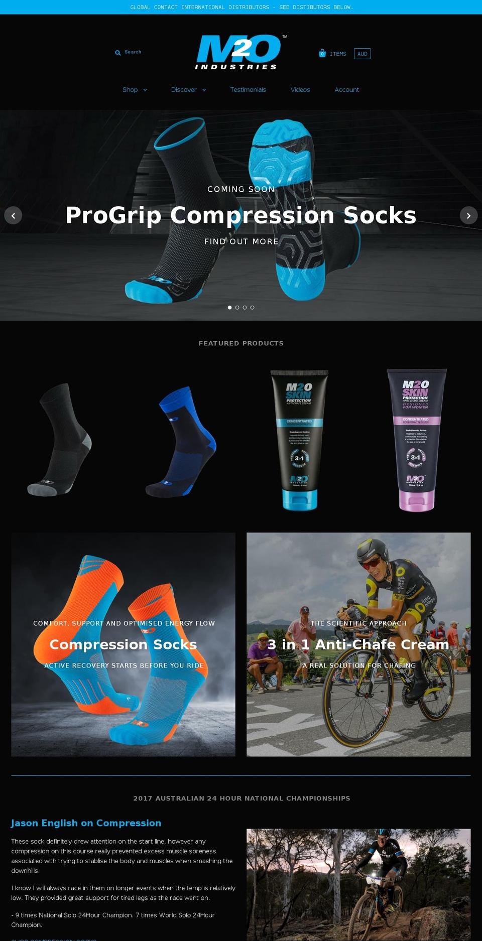 m2oindustries.com — Shopify storefront screenshot
