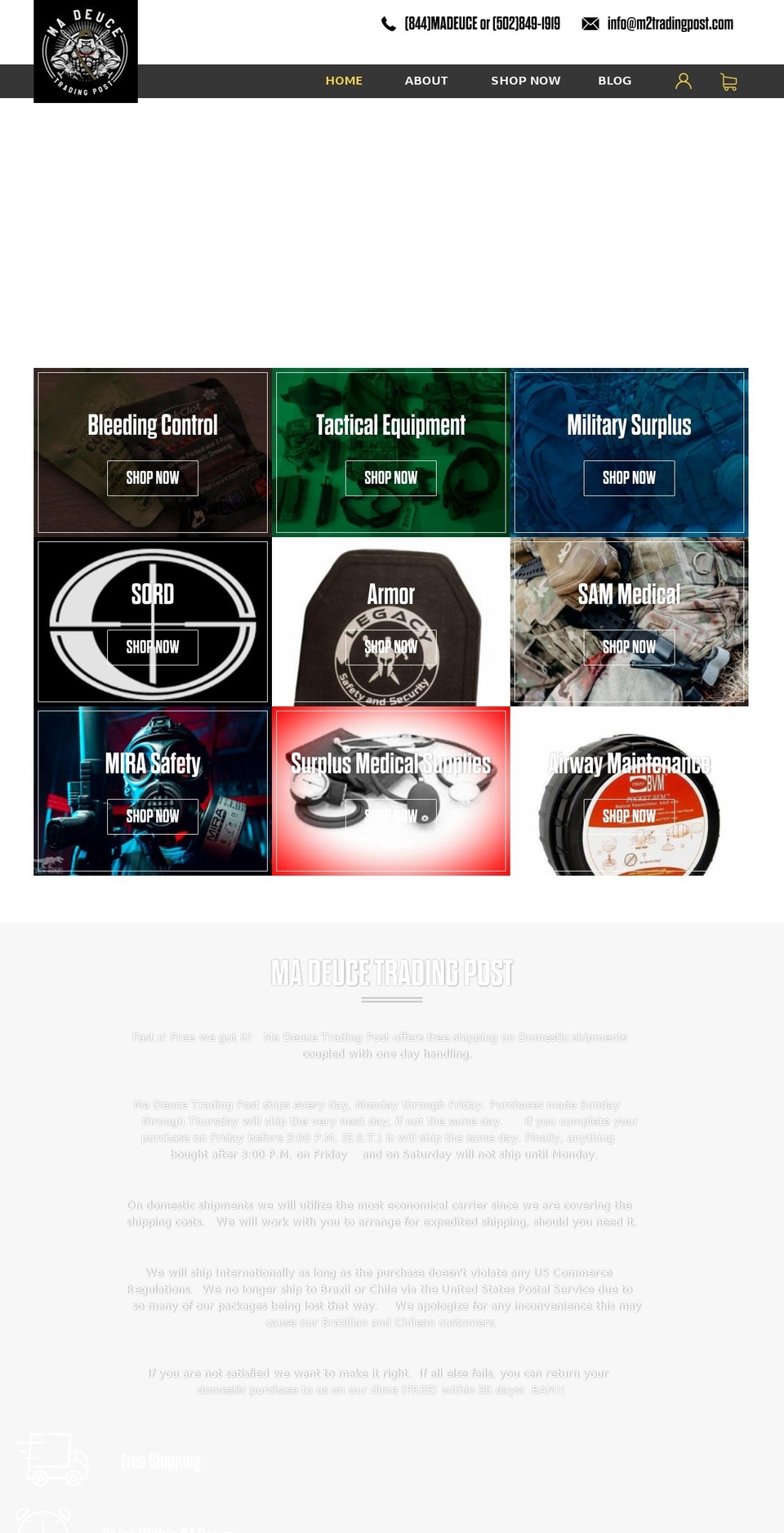 m2tradingpost.com shopify website screenshot