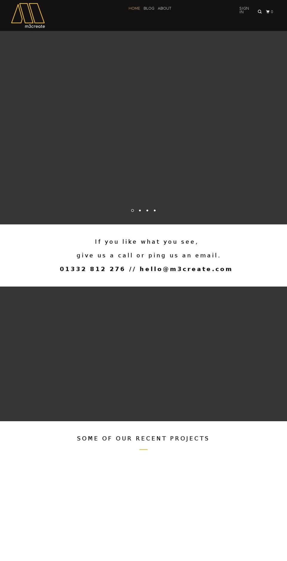 m3create.com — Shopify storefront screenshot