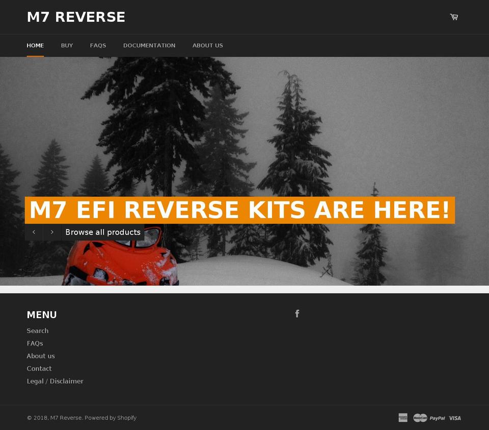 m7reverse.com shopify website screenshot