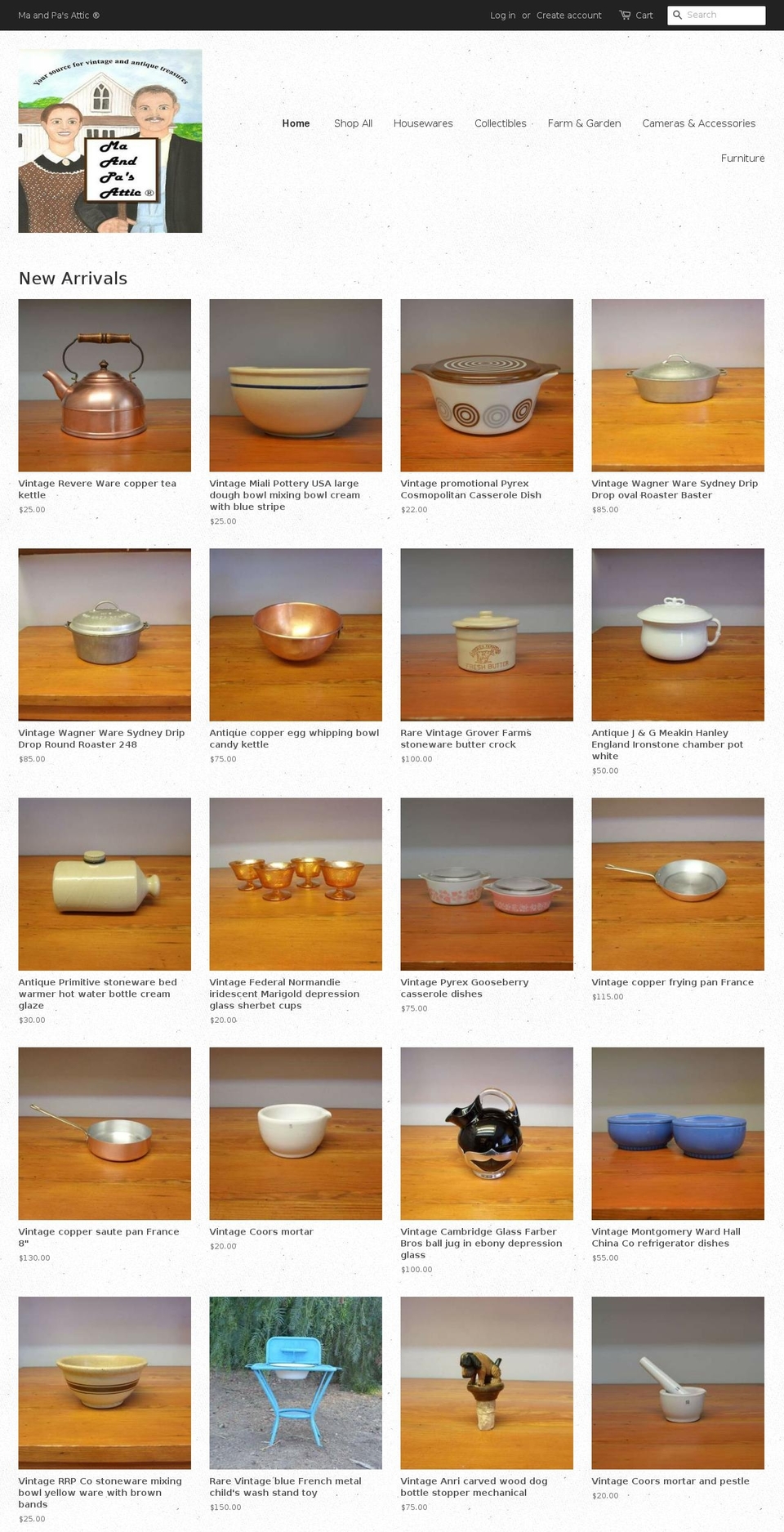 ma-and-pas-attic.myshopify.com shopify website screenshot