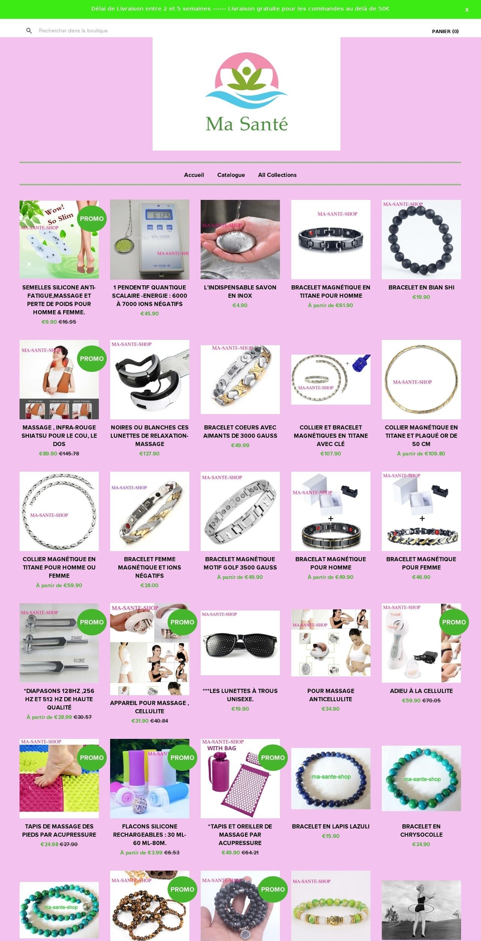 template-shopiflight-0911-4 Shopify theme site example ma-sante-shop.com