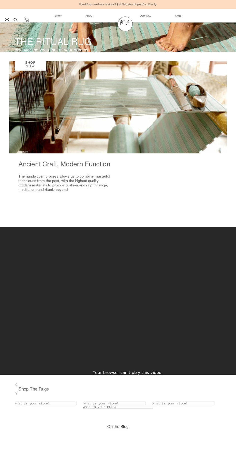 ma-wovens.com shopify website screenshot