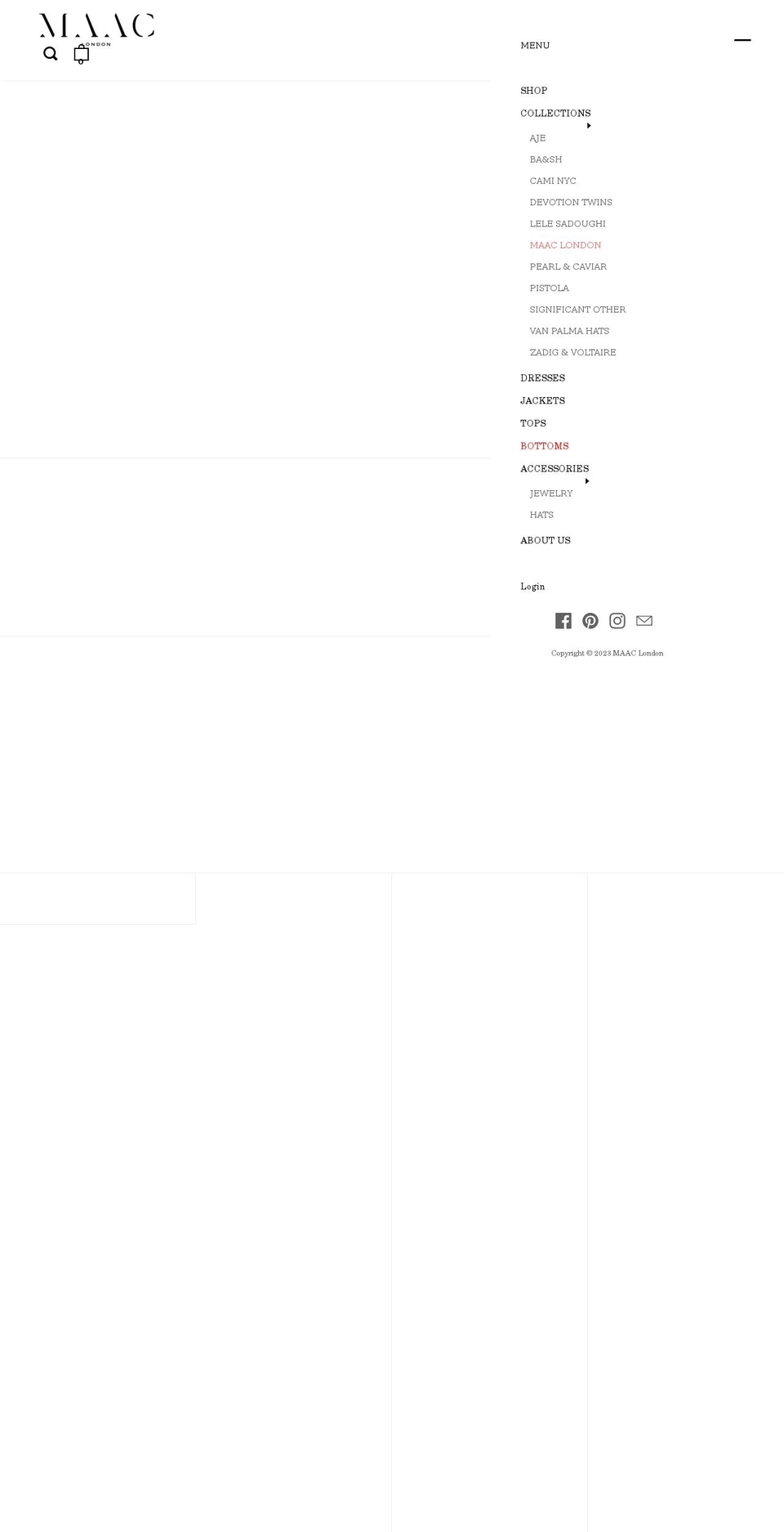 maac-london.com shopify website screenshot