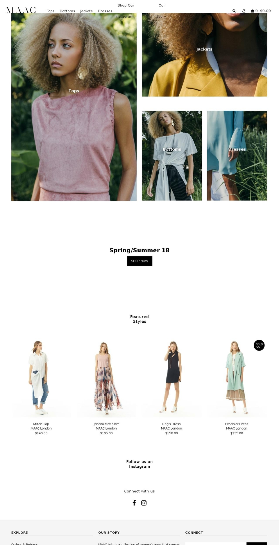 maaclondon.com — Shopify storefront screenshot