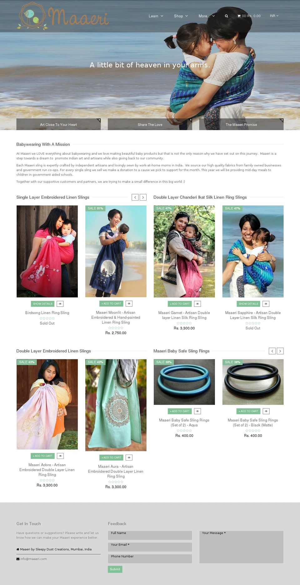 maaeri.com — Shopify storefront screenshot