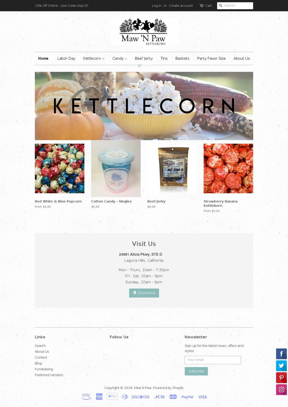 maandpakettlecorn.com shopify website screenshot