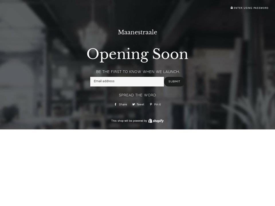 maanestraale.com shopify website screenshot