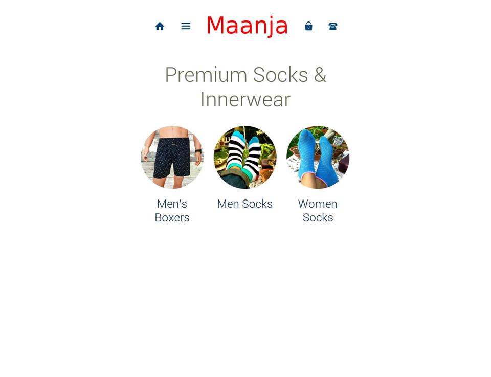 maanja.com shopify website screenshot