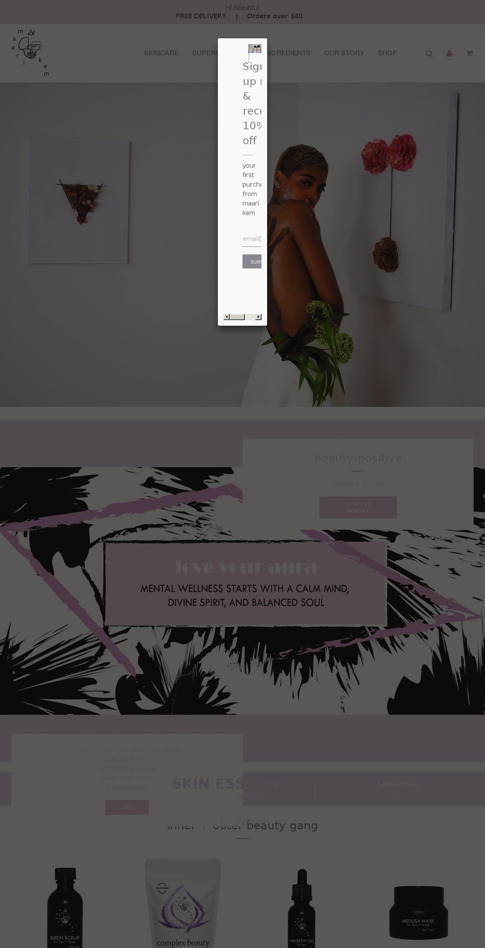 maarikem.com shopify website screenshot