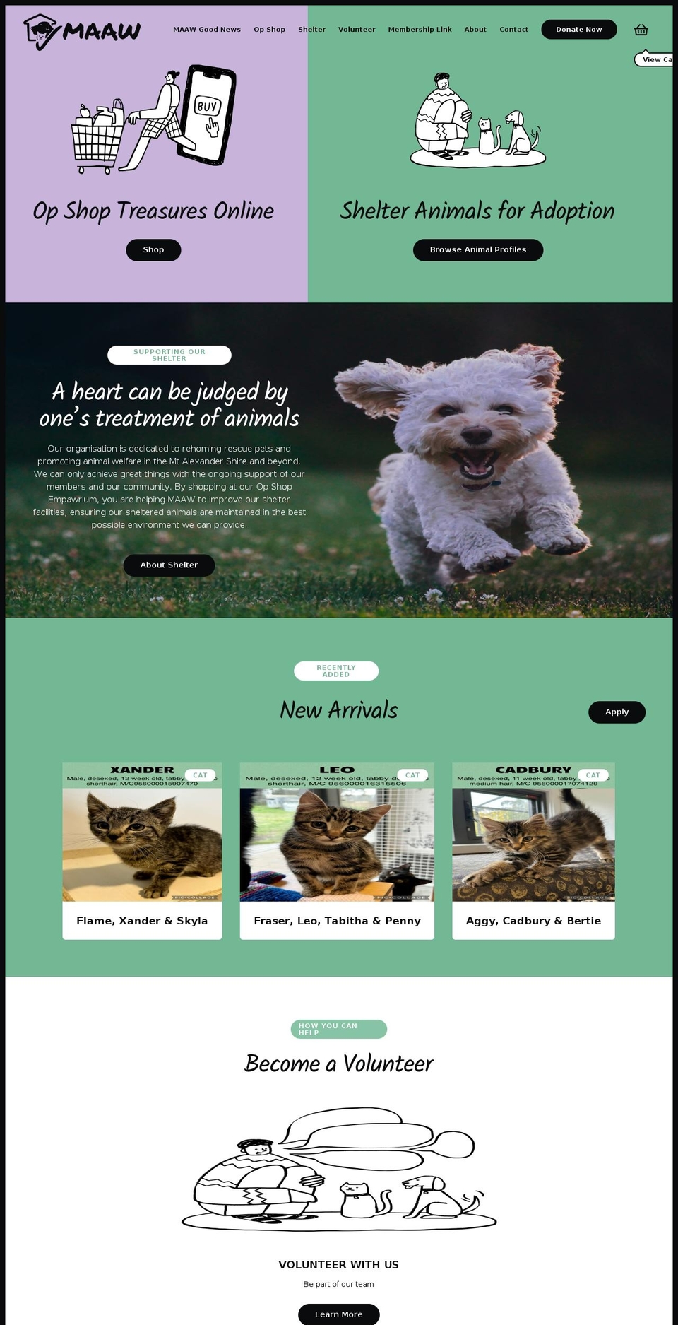 maaw.org.au shopify website screenshot