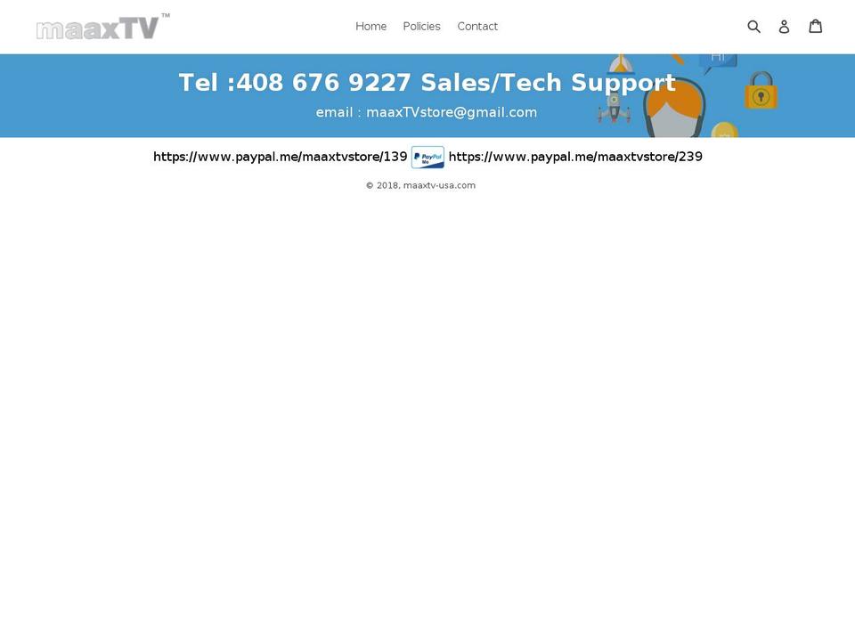 maaxtv-usa.com — Shopify storefront screenshot
