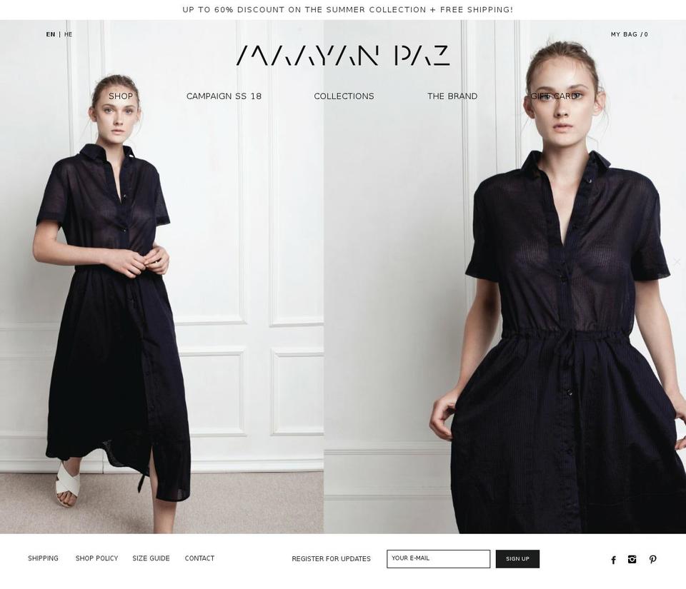 maayanpaz.com — Shopify storefront screenshot