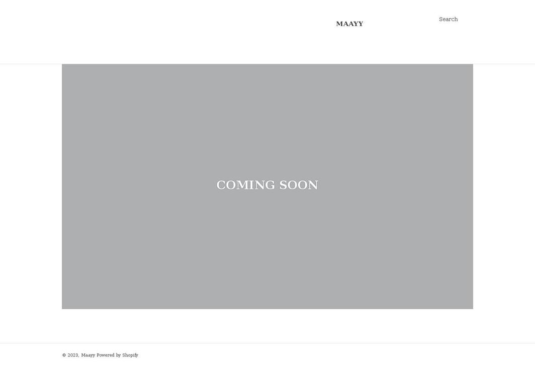 maayy.com shopify website screenshot